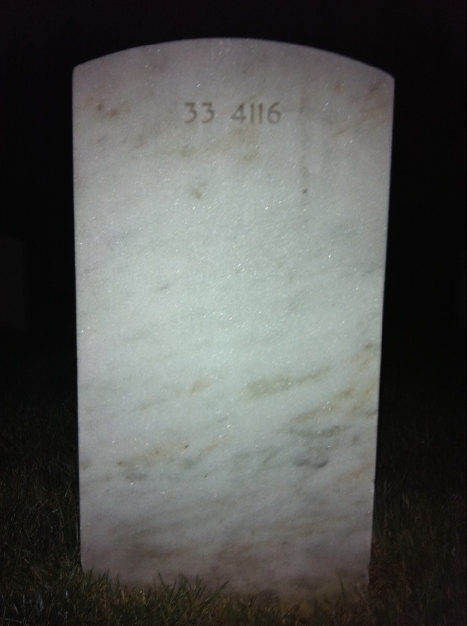 Back of headstone — Ann Angell