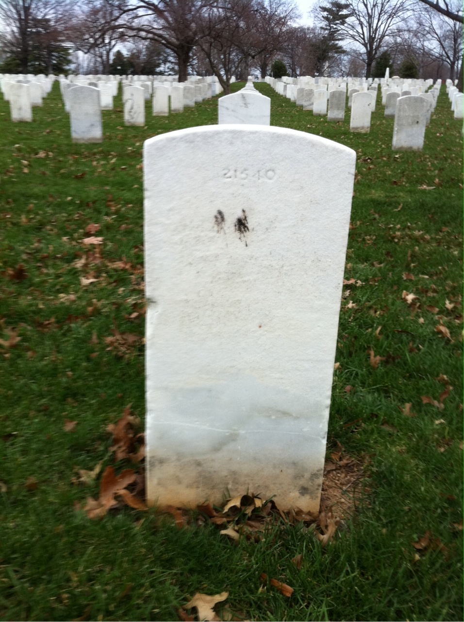 Back of headstone — Michael Morrissey