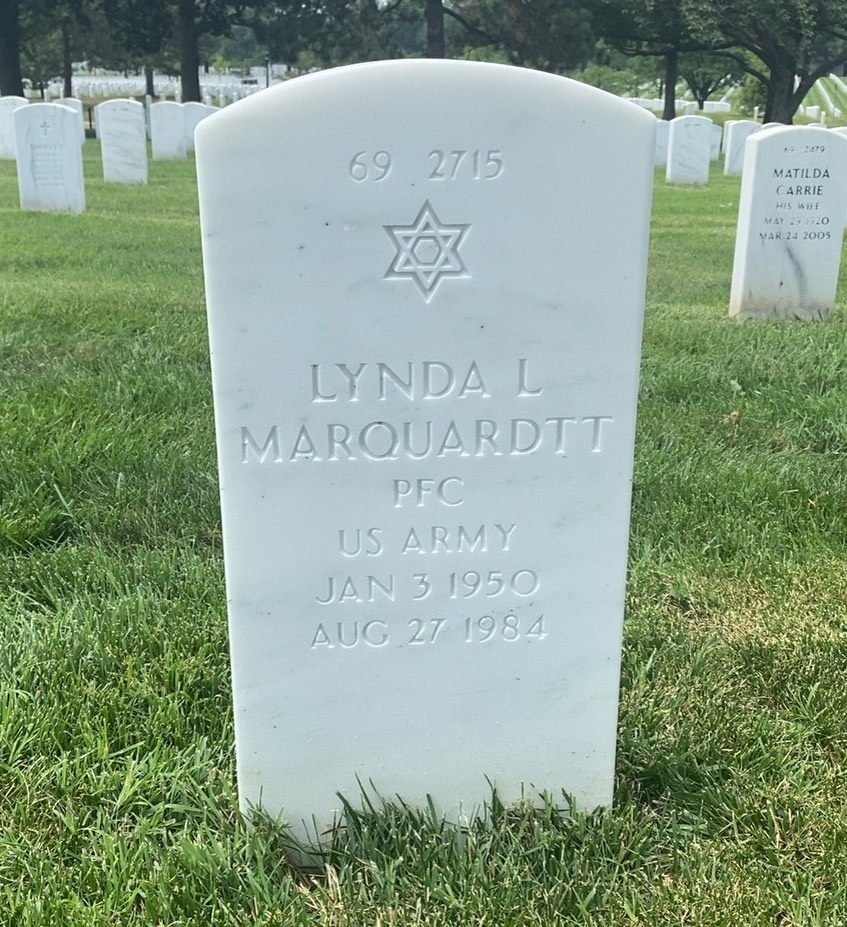 Back of headstone — August W Marquardtt