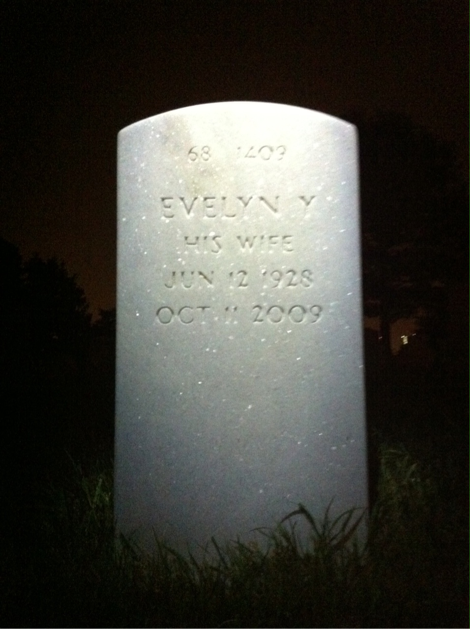 Back of headstone — Robert Williams