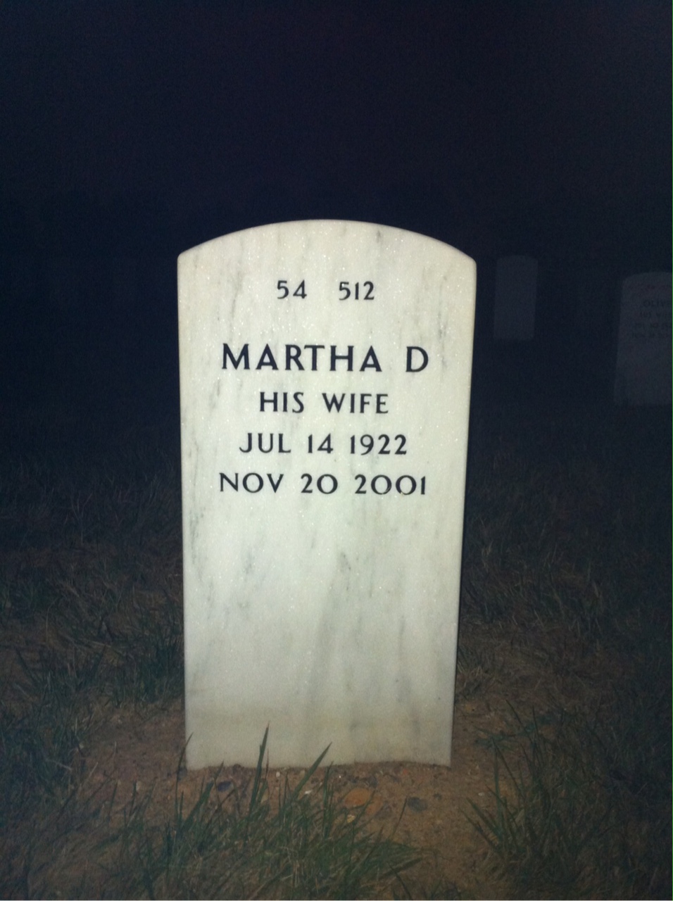 Back of headstone — John Howett