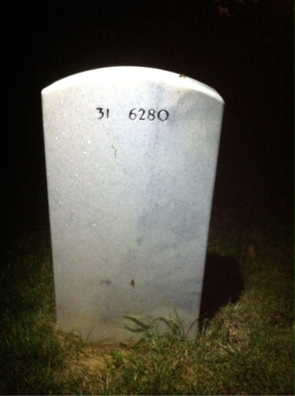 Back of headstone — Peter Alexander