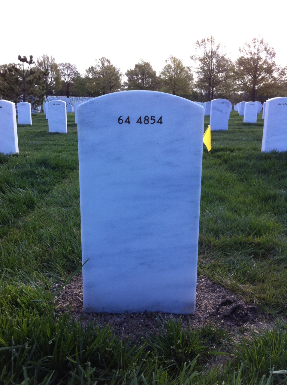 Back of headstone — Warren G Furman