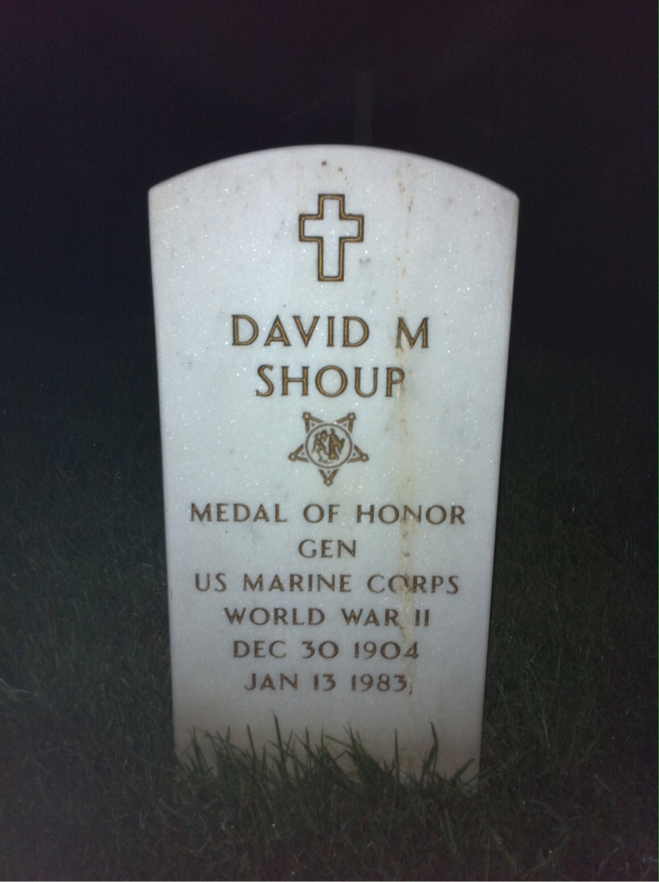 Headstone of David M. Shoup