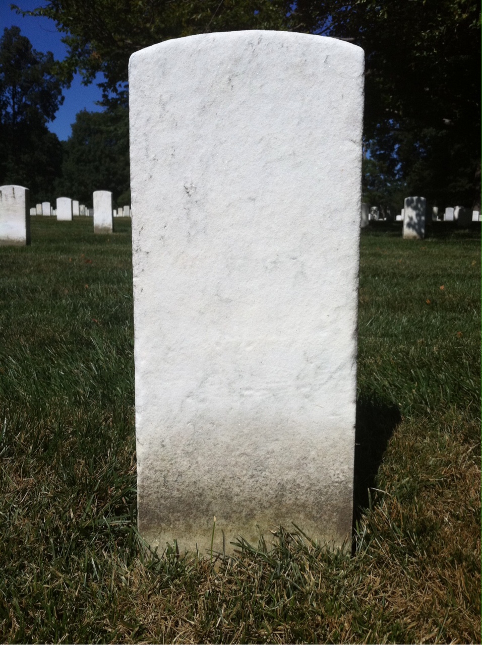 Back of headstone — C Blaich