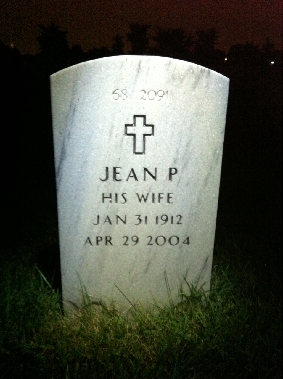 Back of headstone — Earl Schiffman