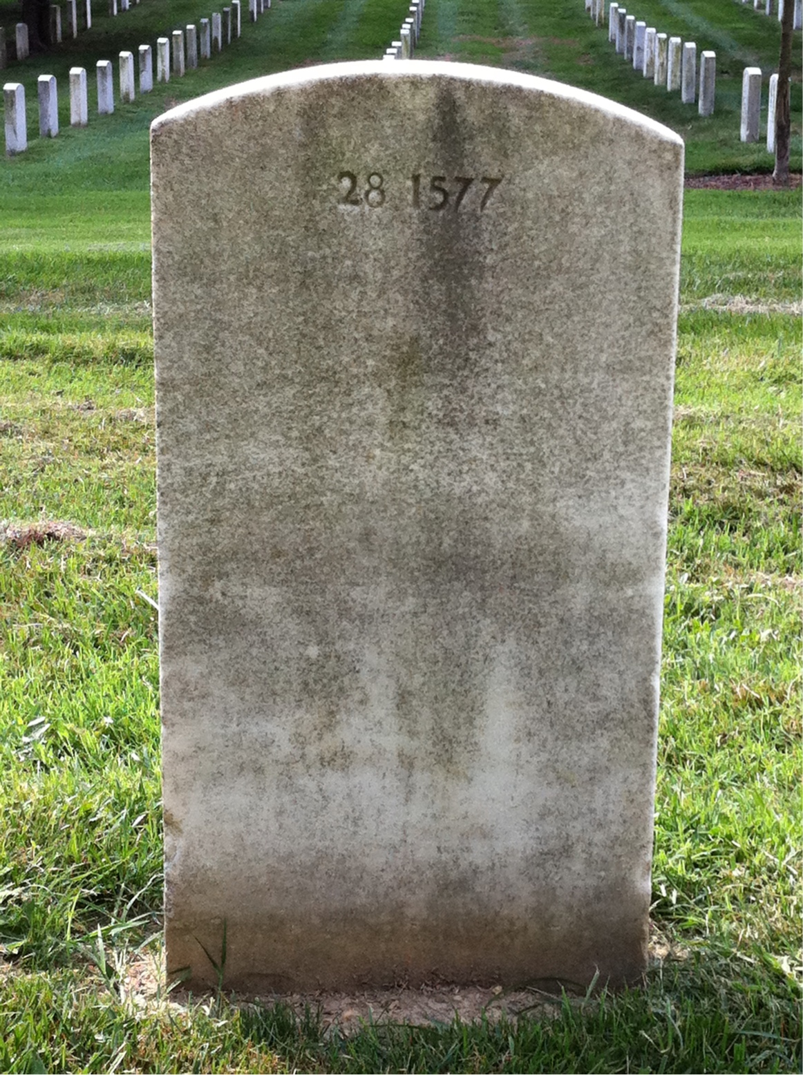 Back of headstone — Robert Angell