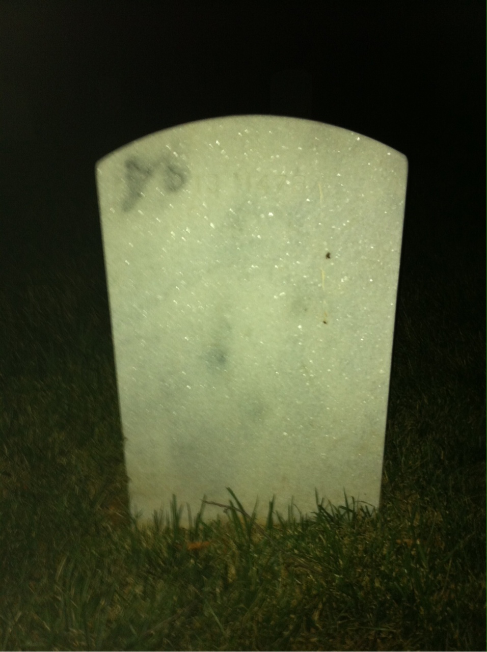 Back of headstone — William Ayer