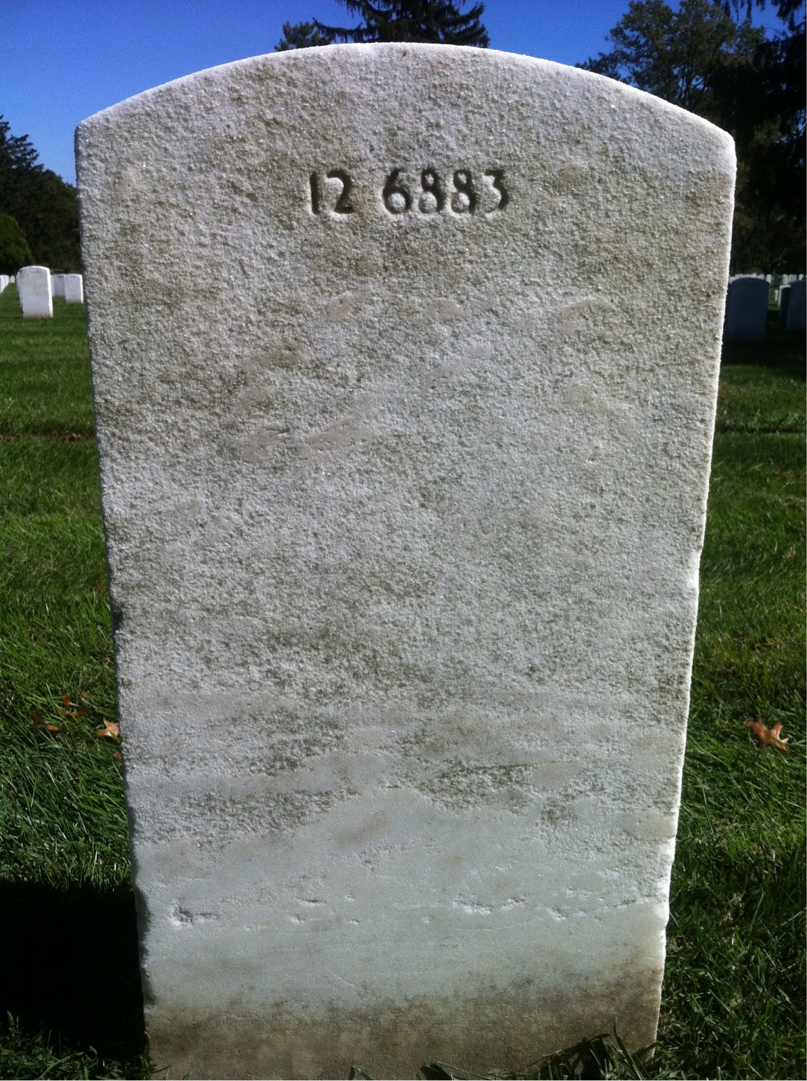 Back of headstone — Robert Bennington