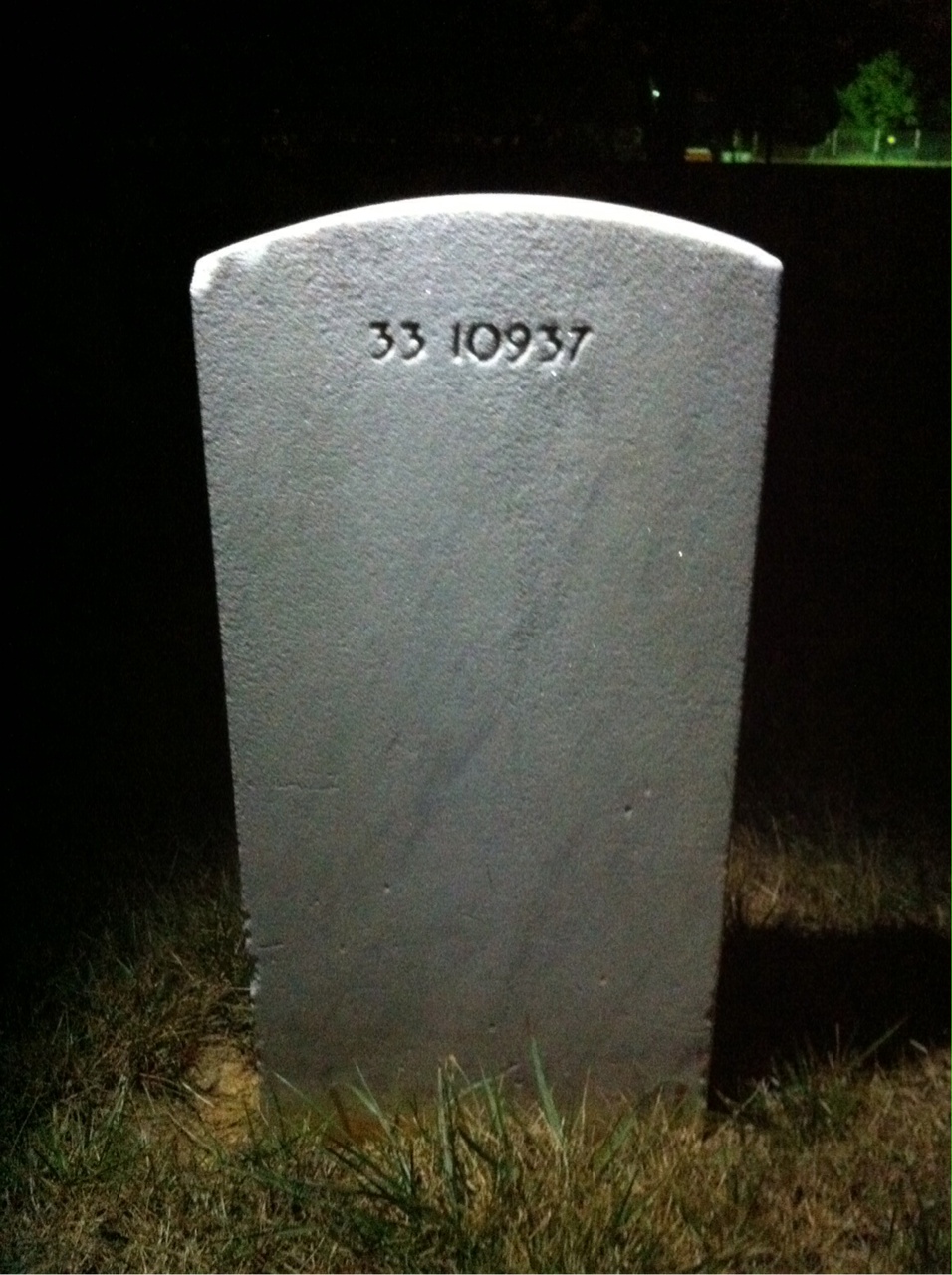 Back of headstone — Jean Myers