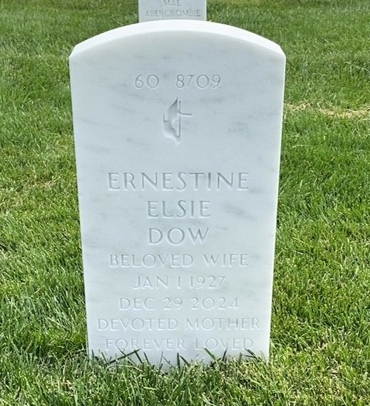 Back of headstone — John Dow