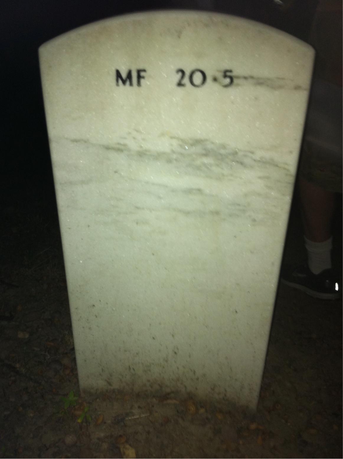 Back of headstone — James Mckamey