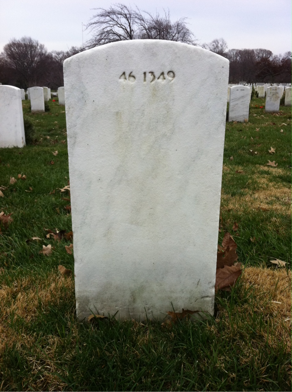 Back of headstone — William Alford