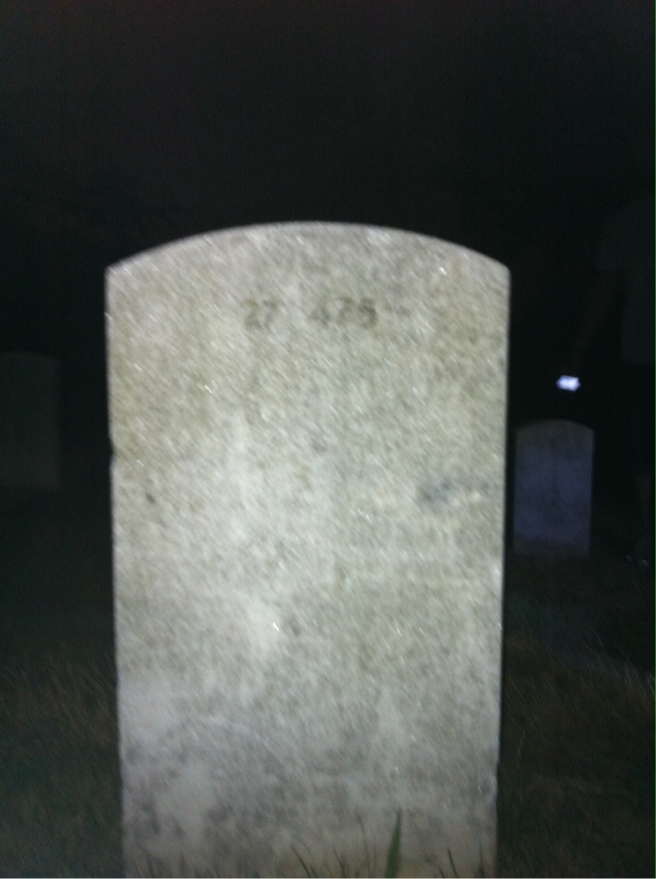 Back of headstone — Joseph Moore