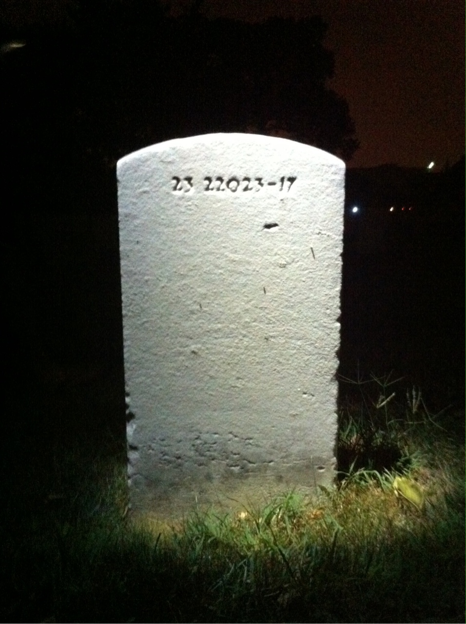 Back of headstone — William G Wilson