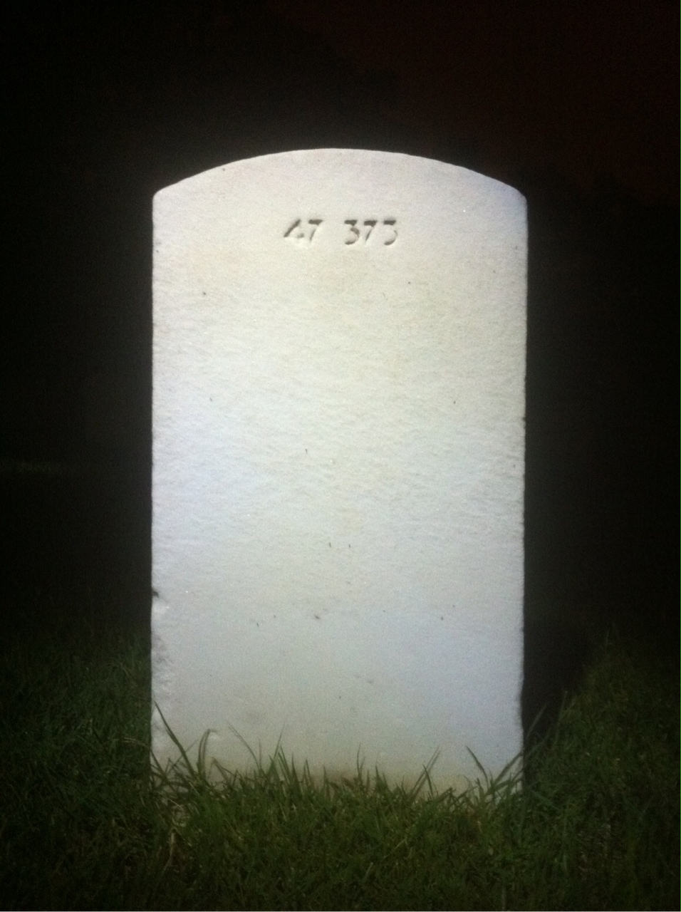 Back of headstone — Hughes Corbin