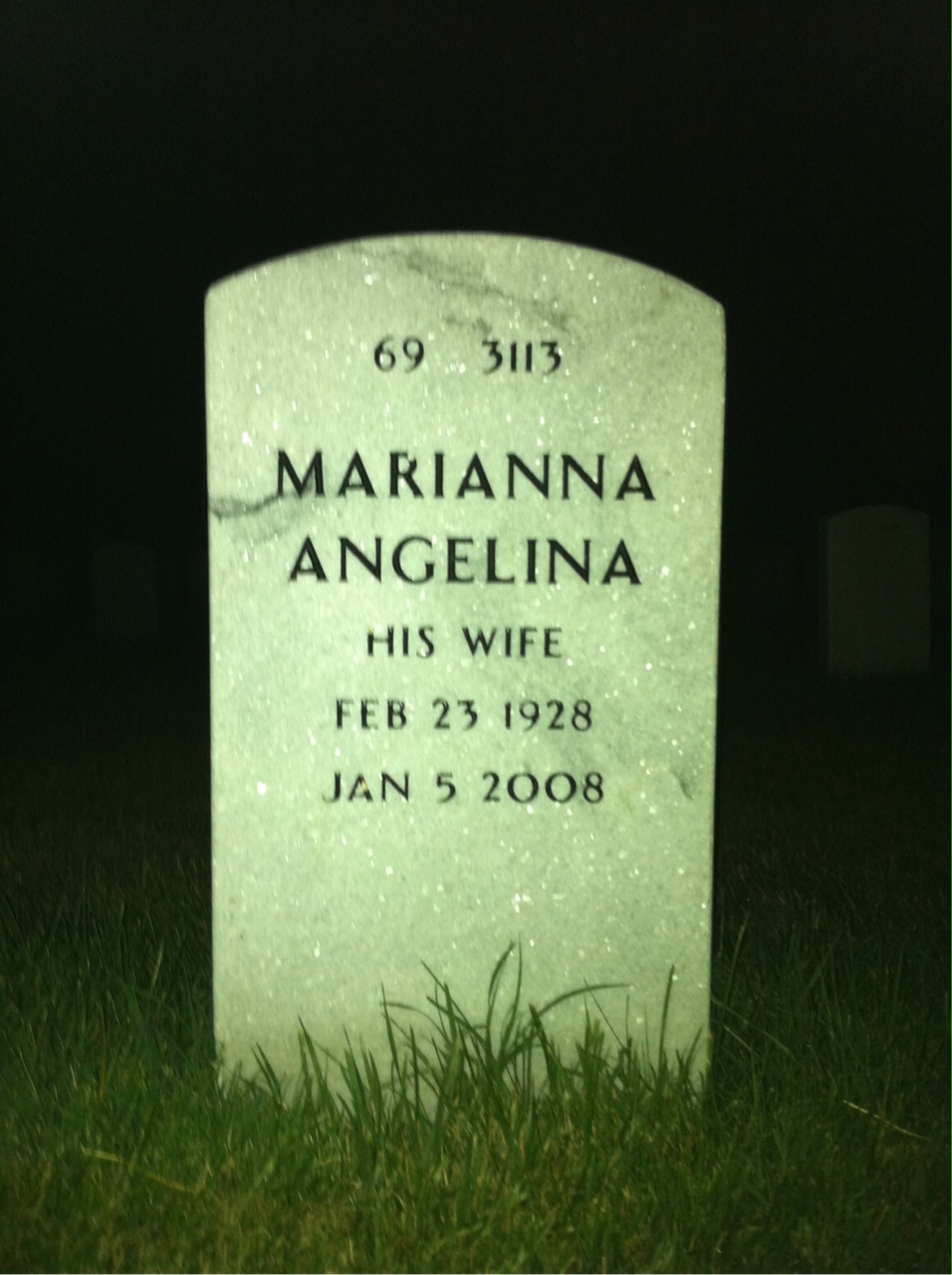 Back of headstone — Charlie Amerson