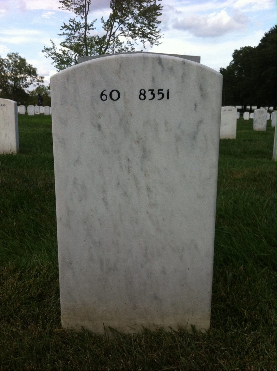 Back of headstone — Leland Rehmet