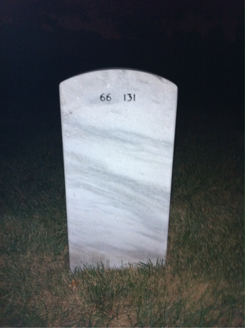 Back of headstone — Donald Robinson