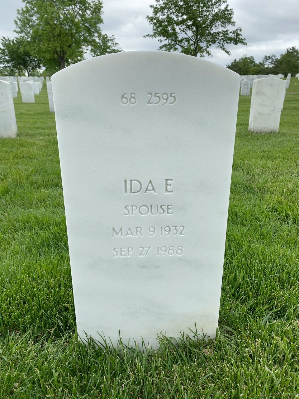 Back of headstone — William Minns