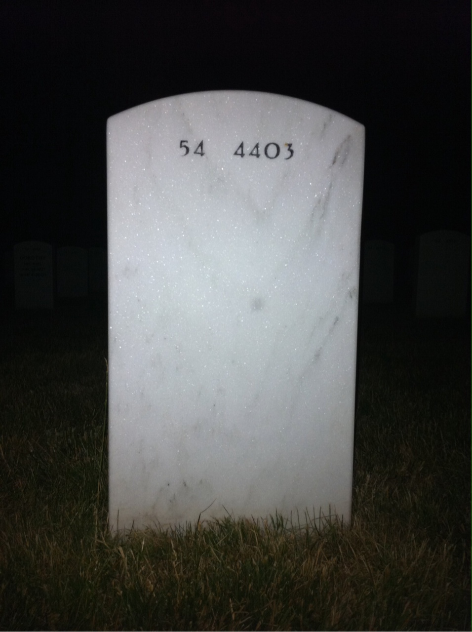 Back of headstone — Charles Gregory