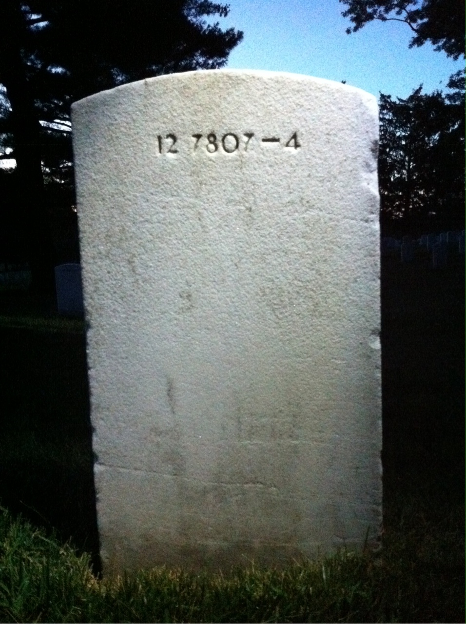 Back of headstone — Linda Mottley