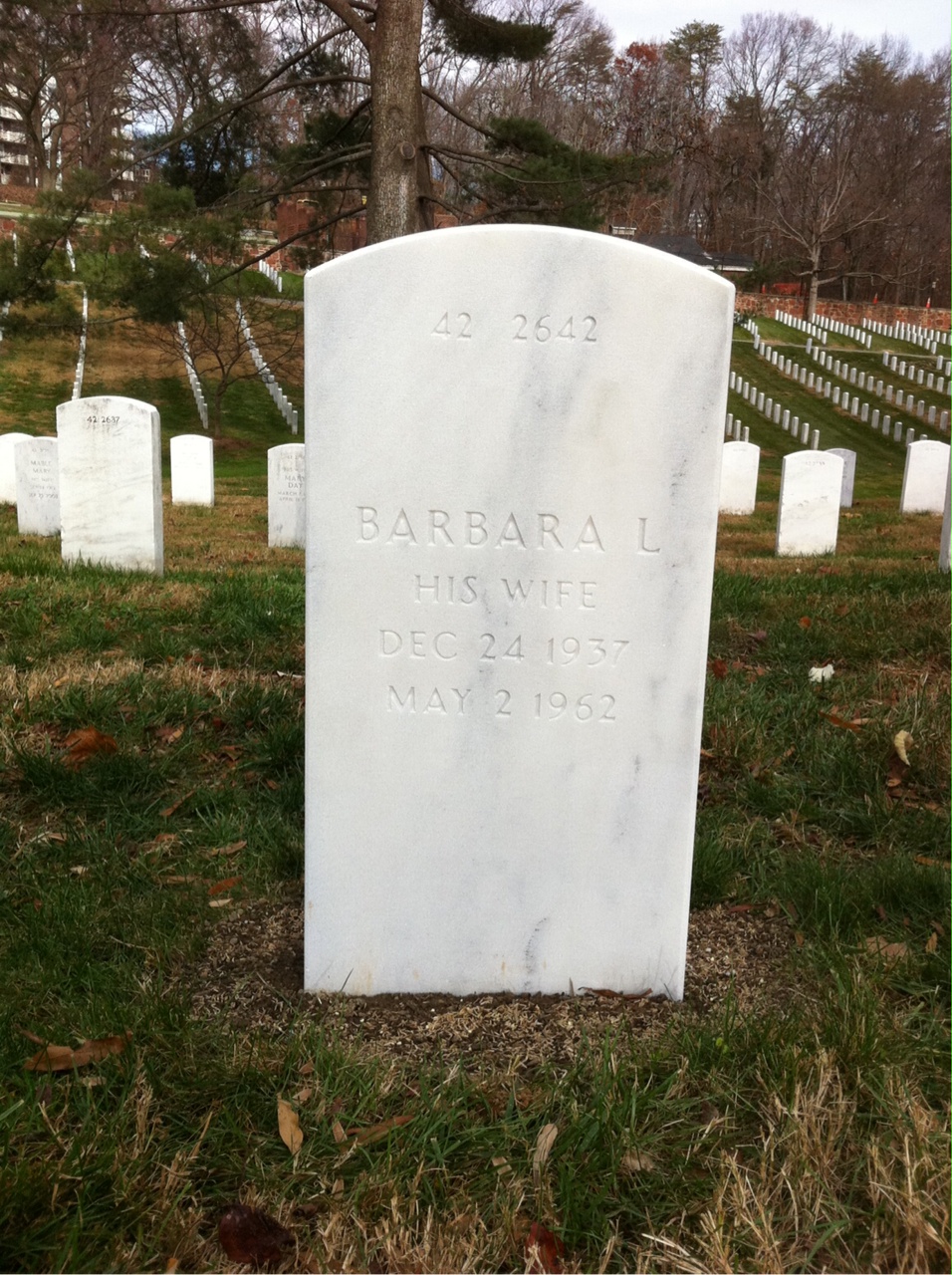 Back of headstone — Wilbur Wright