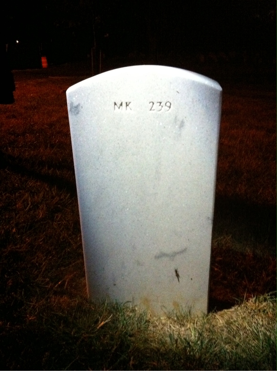 Back of headstone — Dillman Brendle