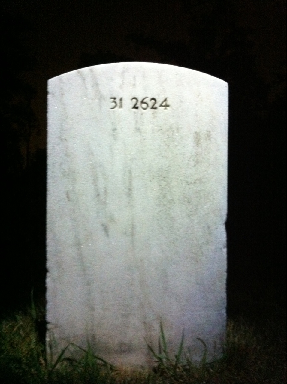 Back of headstone — Gladys Crispin