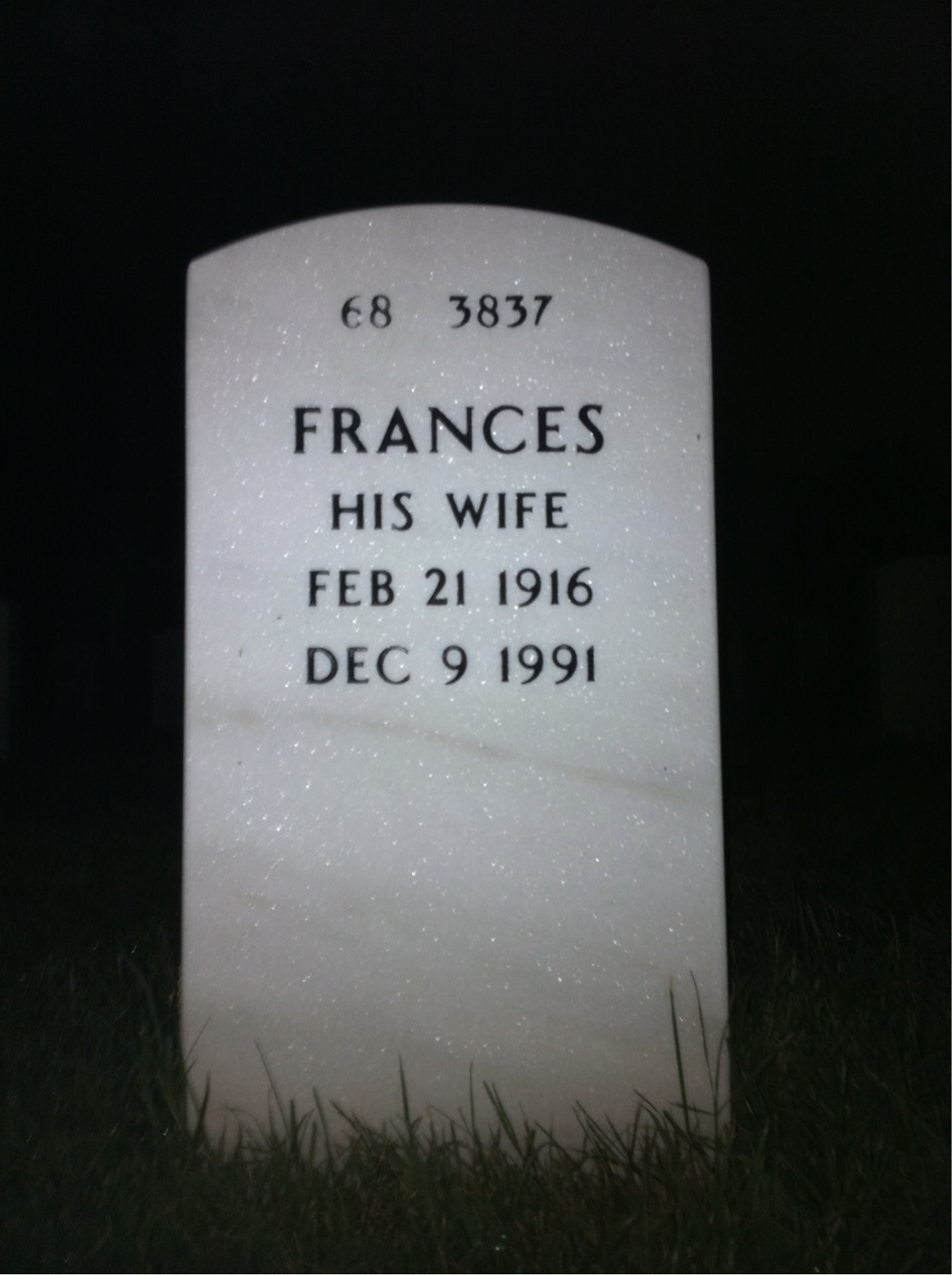 Back of headstone — Michael Swenton
