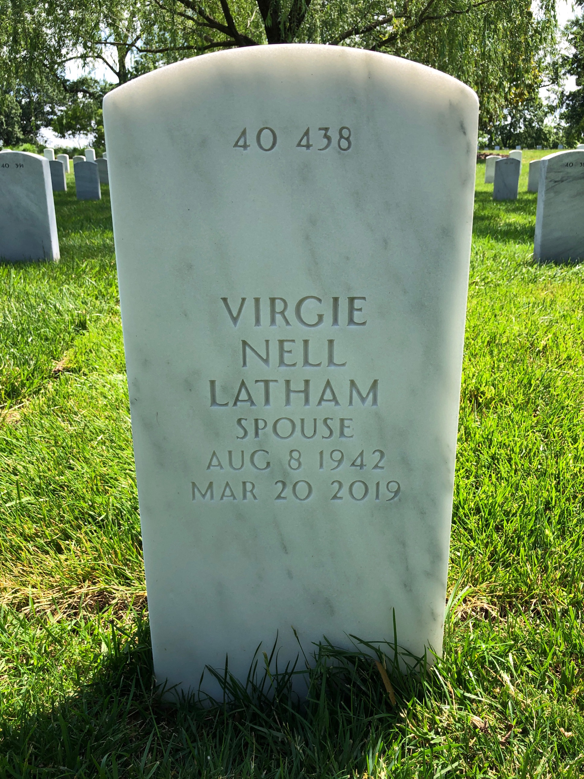 Back of headstone — William Lord