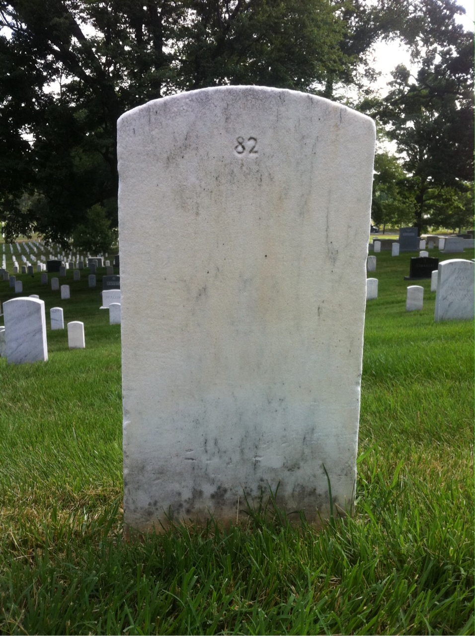 Back of headstone — Samuel Arendell