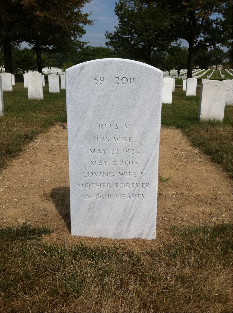 Back of headstone — Stephenson Kirkpatrick