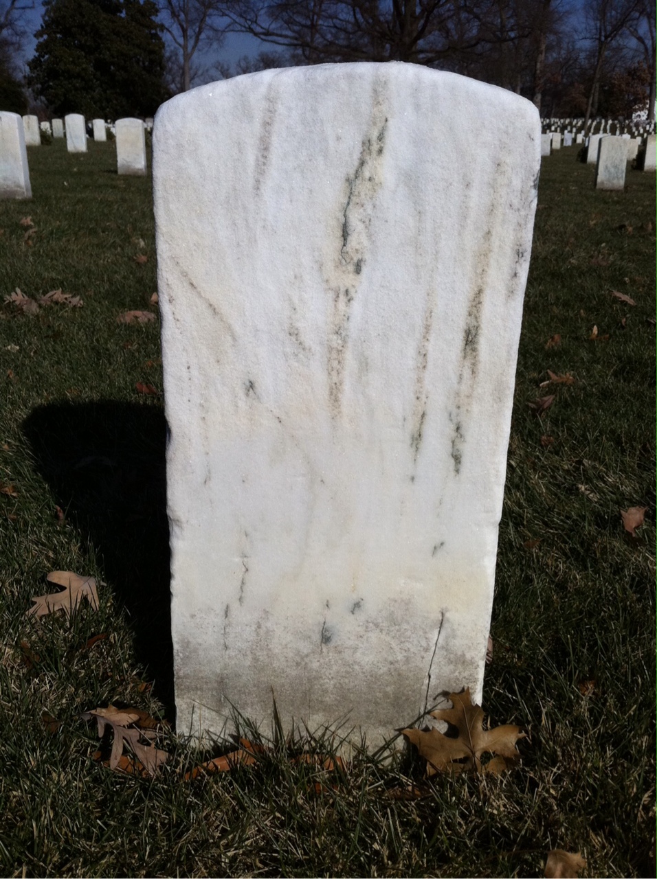 Back of headstone — Thomas Astle