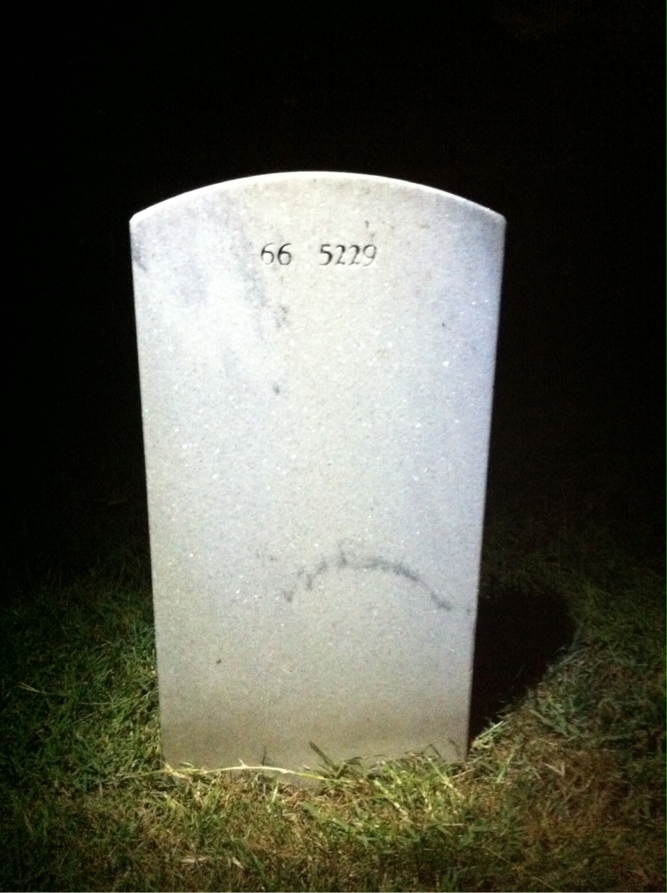 Back of headstone — Christopher Ian Stoddard