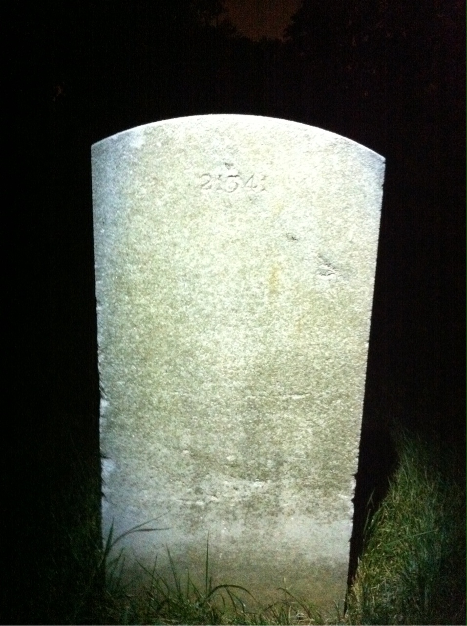Back of headstone — Marion Anderson
