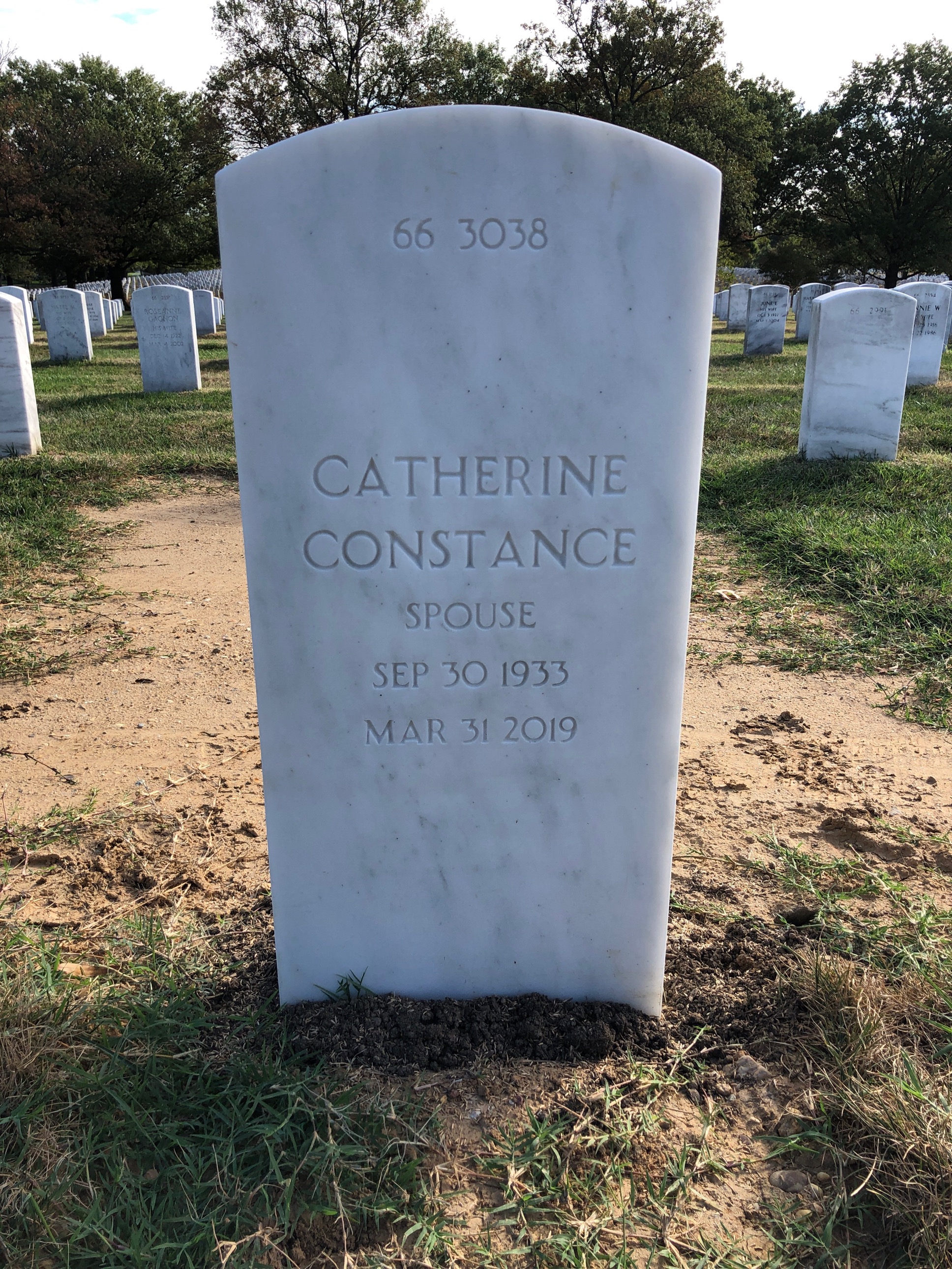 Back of headstone — James O'Keefe