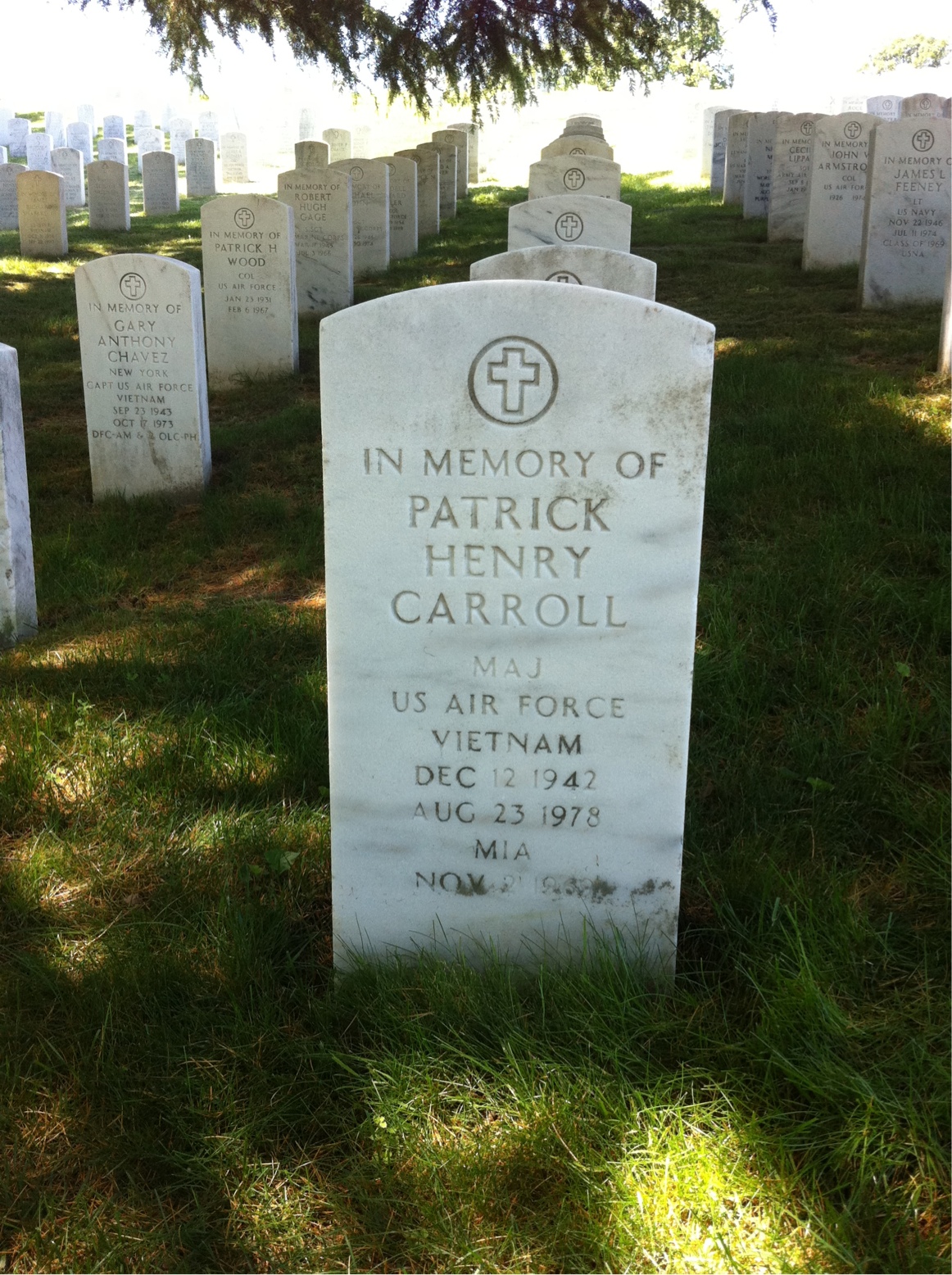 Headstone of Patrick Henry Carroll