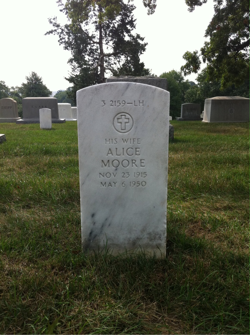 Back of headstone — Stanley Miller