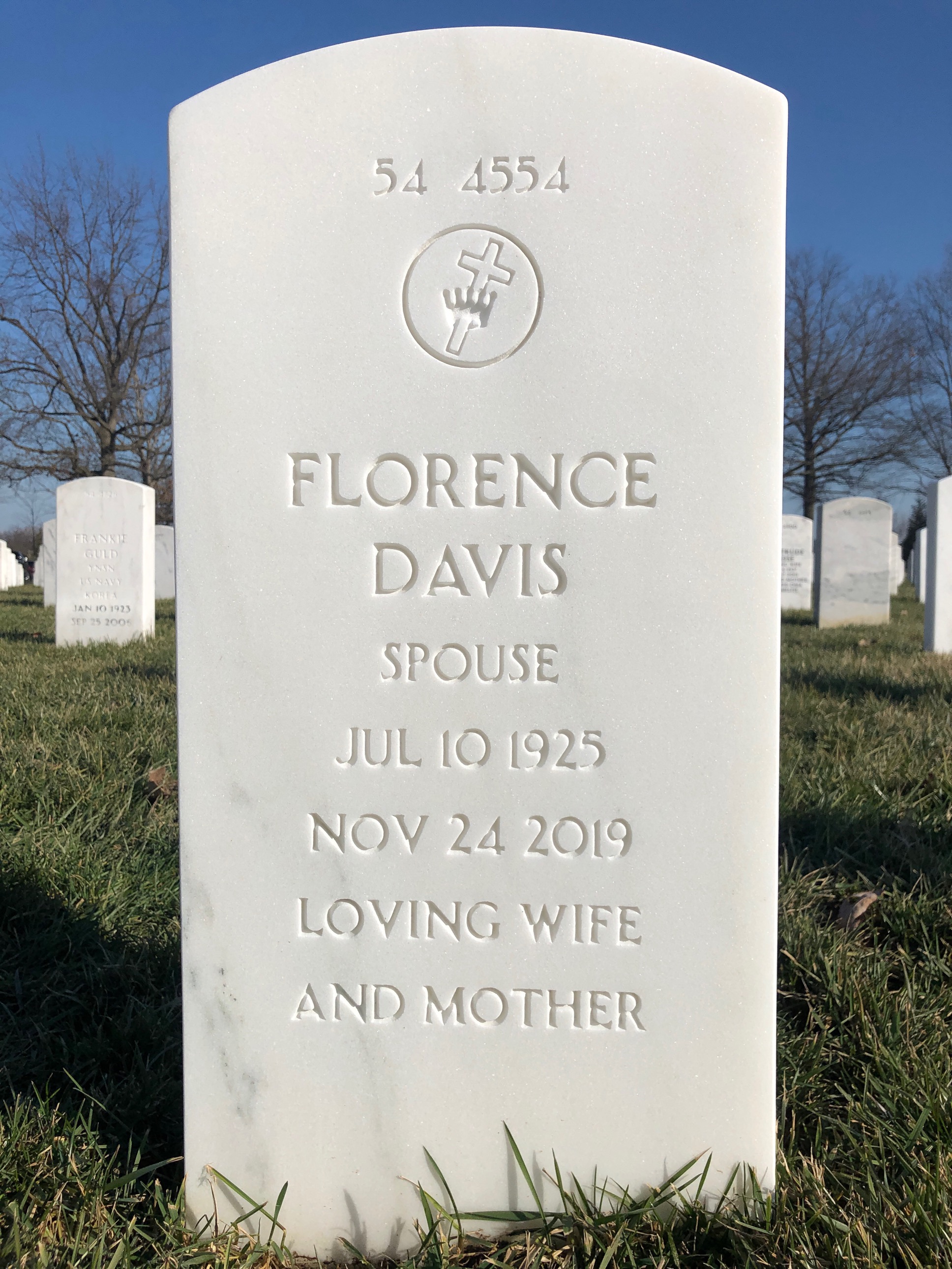 Back of headstone — Lawrence Clifford