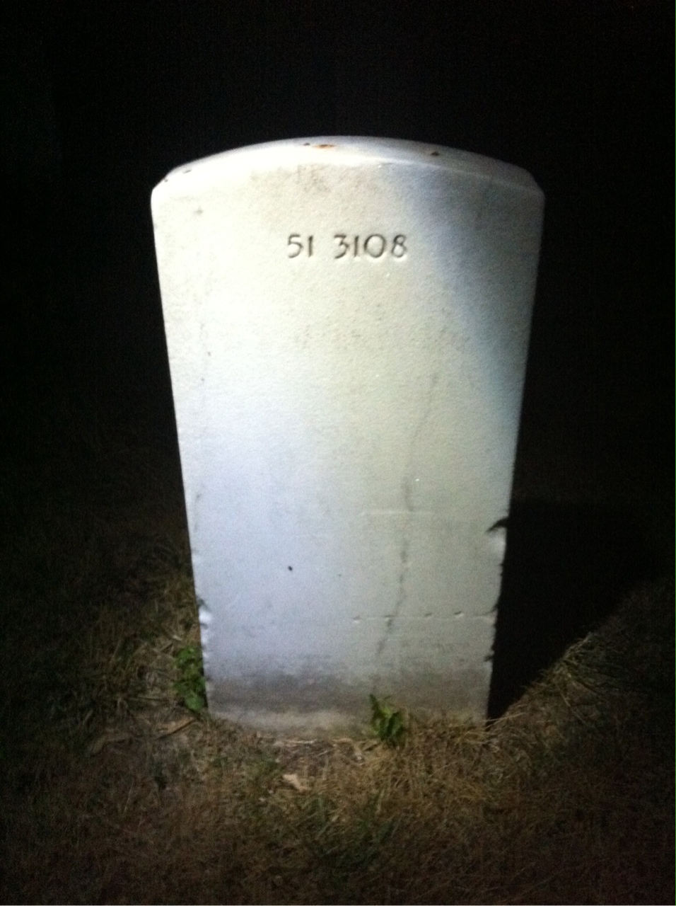 Back of headstone — Daniel Melton