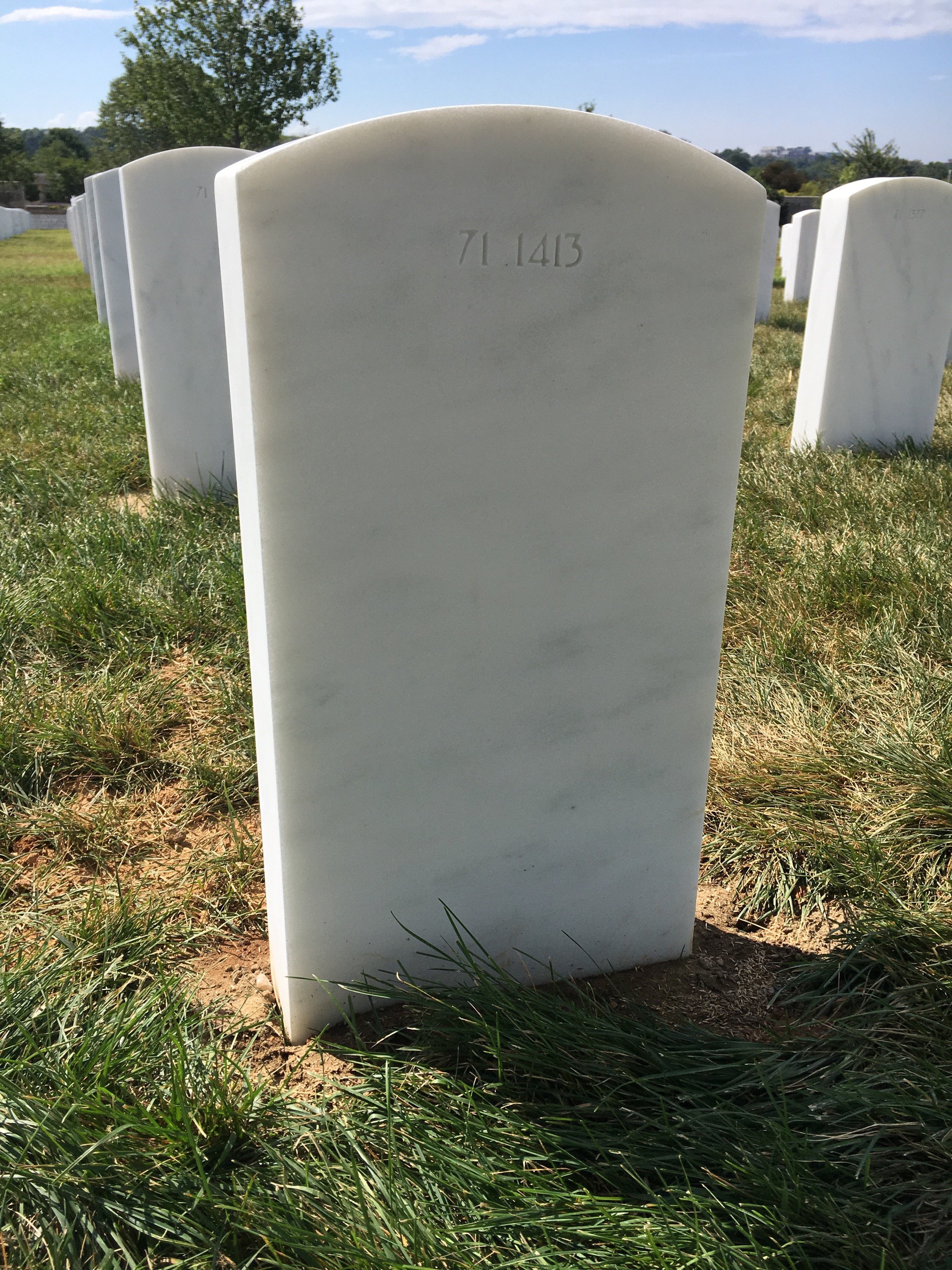 Back of headstone — William L Phillips