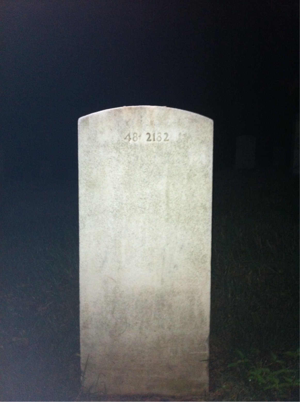 Back of headstone — William E Wright
