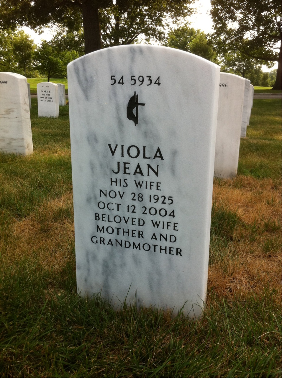Back of headstone — Joseph Cicchinelli