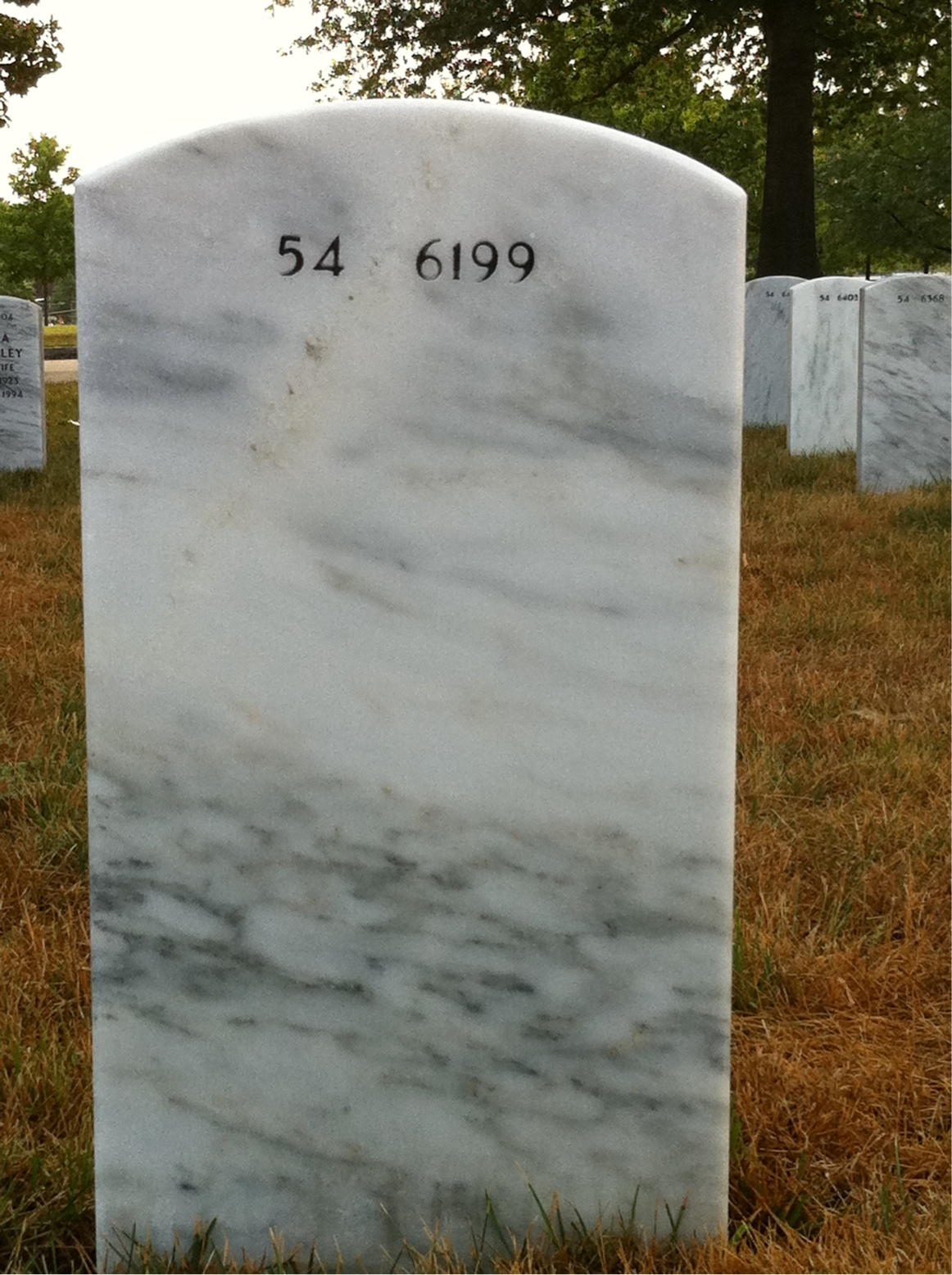 Back of headstone — John Russell