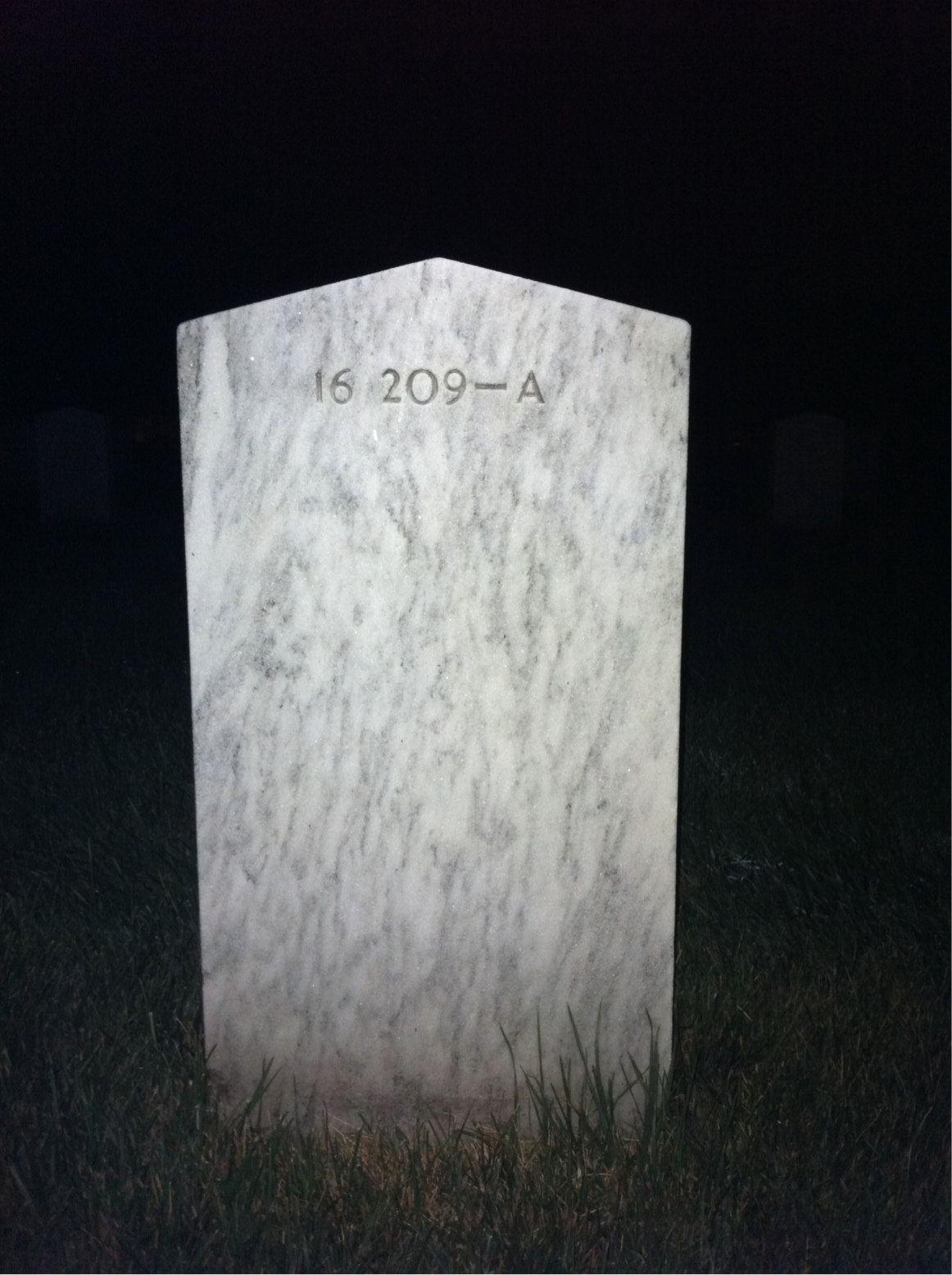 Back of headstone — William Moore