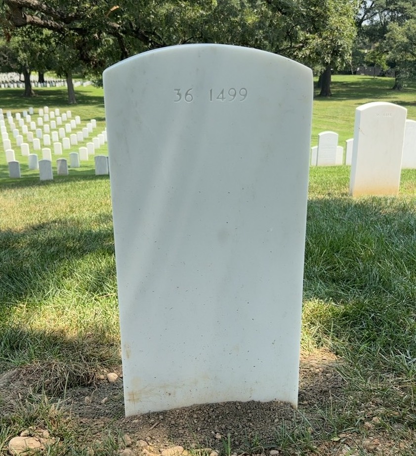 Back of headstone — Thomas Mckemey