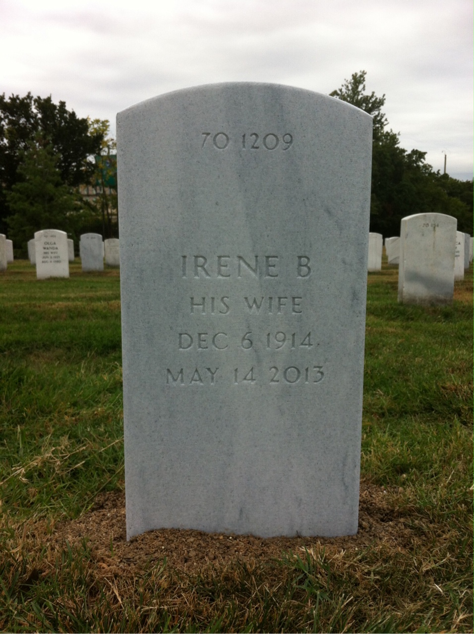 Back of headstone — Walter A Mctague