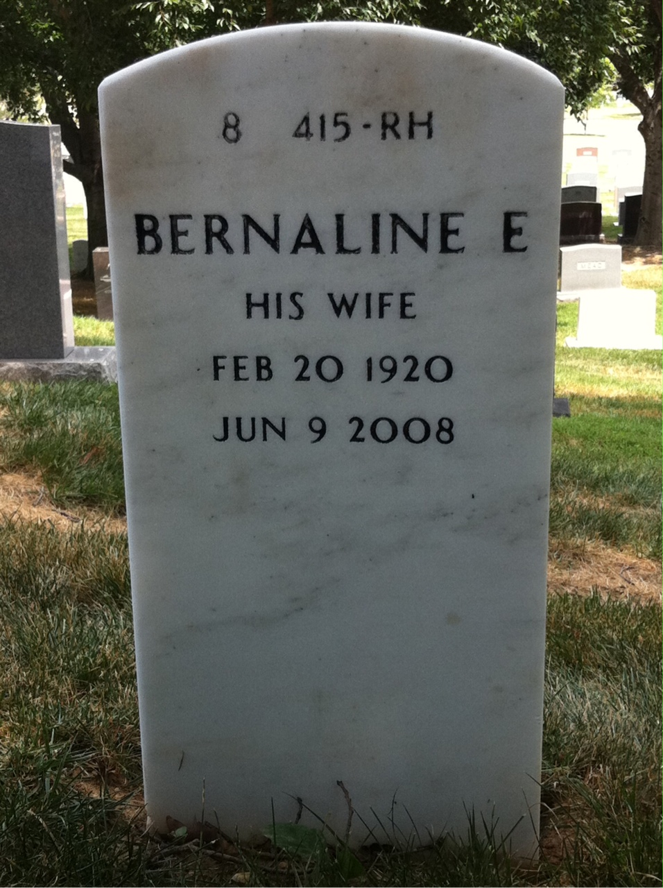 Back of headstone — Paul Sisson
