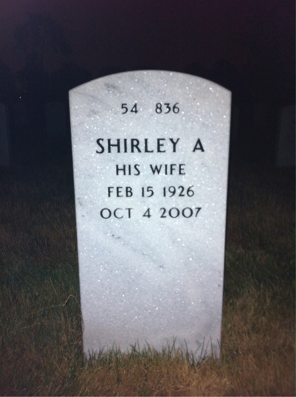 Back of headstone — Robbie Lewis